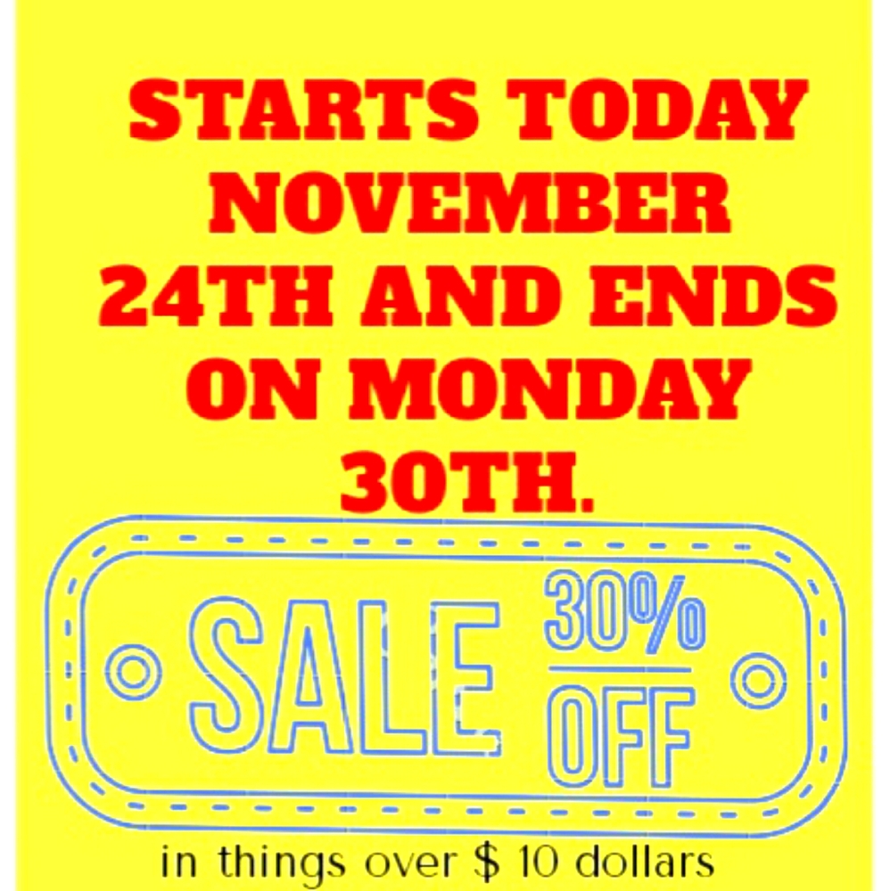 in things over $ 10 dollars,30 % OFF.
